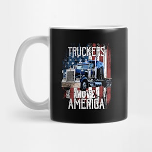 Trucker American Flag Truck Driver Mug